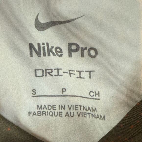 Nike Pro Dri-Fit Muscle Tank Women’s Small Olive Green and Orange - Picture 5 of 5